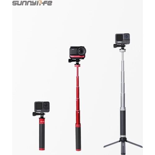 Sunnylife Aluminum Alloy Extension Rod Handheld Retractable Selfie Stick for OM 5/POCKET 2/GoPro 9/FIMI PALM 2/Insta360 One X2