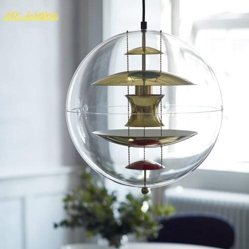 Post-modern Clear Glass Pendant Lights Lighting Denmark Minimalism Living Room Kitchen Hanging Lamps Bar Cafe Decor Pendant Lamp