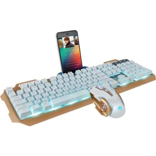 Rampage Ha-k102 Illuminated Player Keyboard Mouse Set Mechanical Feel Rgbli