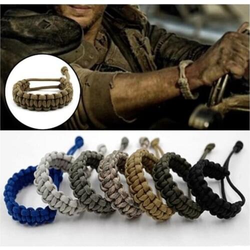 7 Colors Adjustable Survival Emergency Bracelet 550 Paracord Cord Bracelet Weaving Cord For Camping Hiking Outdoor Accessories