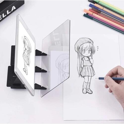 Illuminated mirror Stencil Reflection Light Box Graphic Tablet Tracer Drawing Board Sketch Writing Pad Phone Project Dimming