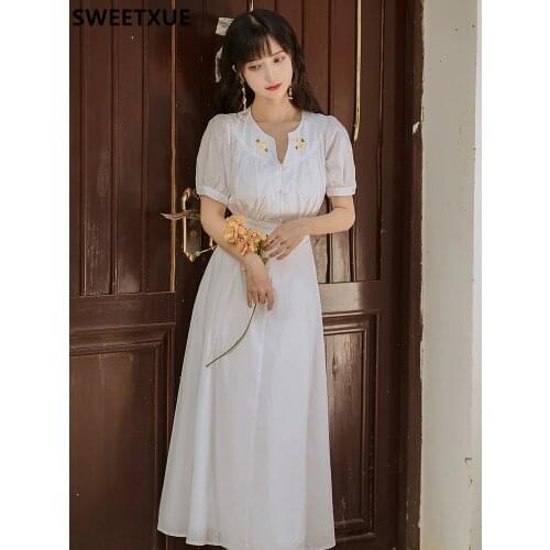 Белые летние платья SWEETXUE China At AliExpress