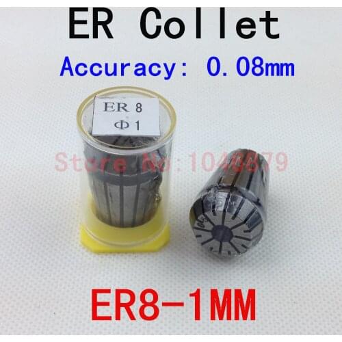 Precision 0.08mm, CNC collet, collet clamping tool holder, collet flexible, high precision collet, ER8-1MM