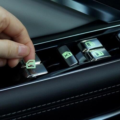Universal Car Door Window Lift Window Button Sticker Car Sticker Luminous Car Styling