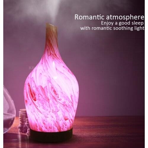 7 LED lights lamp colour changing bulb with 100ml Aroma Air Humidifier Aromatherapy Electric Diffuser Mist Maker for Home