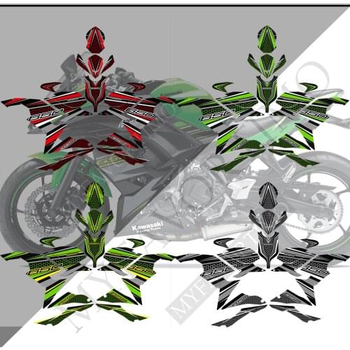 For Kawasaki Ninja 650 Protector Tank Pad Stickers Decal Kit Knee Emblem Badge Logo Fairing Protection 2018 2019 2020 2021