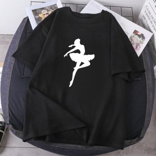 Dance Girl Print Camisetas Woman T-shirts Hip Hop Summer Tops Tees Fashion High Quality Lady Clothing O-neck K-pop Female 2021