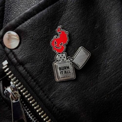 Burn It All Hard Enamel Pin Lapel Pins Badge