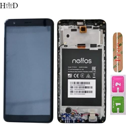 LCD Display For Tp-Link Neffos A5 Mobile Phone LCD Display With Touch Screen Digitizer Panel Front Glass Lens Sensor Frame Tools