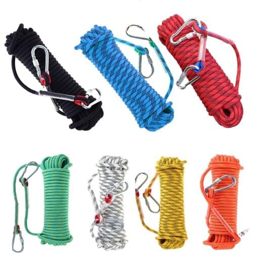 10mm 10M Climbing Rope Paracord High Strength Emergency Hiking Camp Rescue Rope Outdoor Safety Survival Parachute Cord Lanyard
