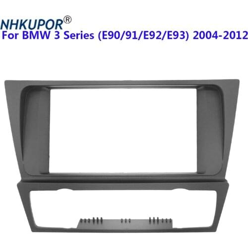 2 Din Fascia For BMW 3 Series E90 E91 E92 E93 2004-2012 Radio DVD GPS Stereo Panel Dash Mount Trim Surrounded Frame Kit