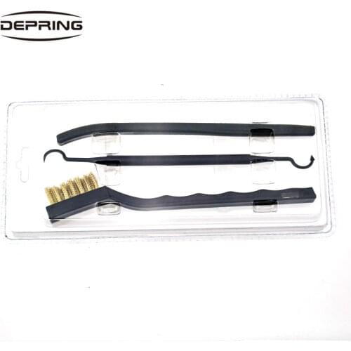 3pc Gun Care Cleaner Shotgun Rifle Cleaning Brass Brush Bristle Brush Pick Gun Cleaning Kit Set for Hunting Gun Accessories