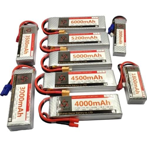 11.1V RC LiPo Battery 3S 1800 2200 3500 4200 4500 5200 6000mAh 25C 35C 60C For Airplane Aircraft Helicopter Quadcopter Drone Car