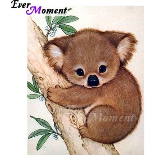 Ever Moment Diamond Painting Koala Tree Mosaic Decoration For Home Full Square Drill Diamond Embroidery Cross Stitch ASF1784