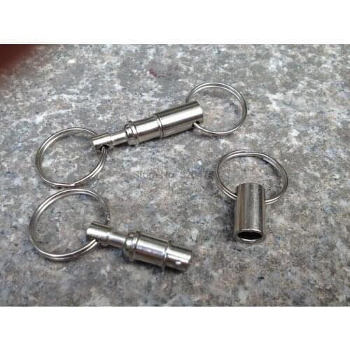 DHL 200pcs Swivel Keychain Key Ring Quick Release Detachable Double Split Rings Outdoor Tactical Backpack Carabiner