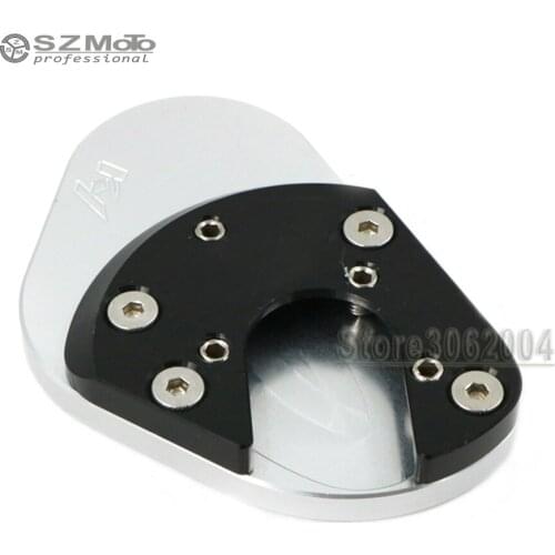 For KAWASAKI ER-6F ER6F 2009-2016 2015 2014 2013 2012 Motorcycle CNC Side Kickstand Stand Extension Support Plate With Logo