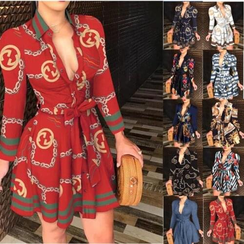 Hot Selling Spring Autumn Long Sleeve Womens Dress Sexy Deep V-Neck Above Knee,Mini Dress Single Breasted Slim Vestidos Casual