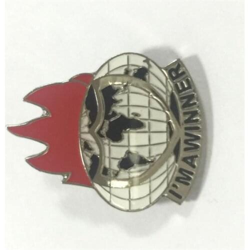 Quality Excellence Earth Painted Badge Top quality silver plating badges