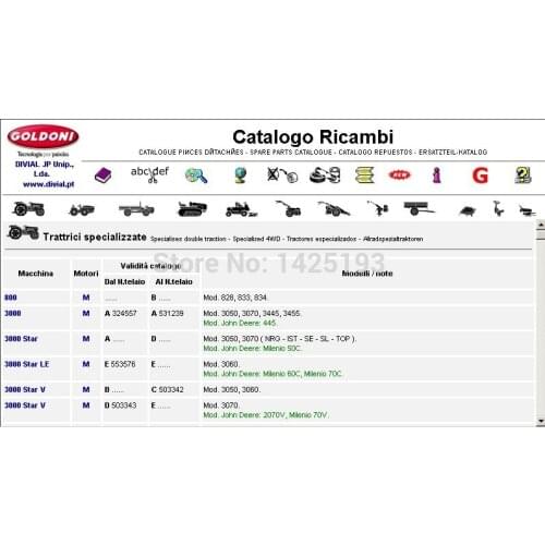 Goldoni Pecas Spare parts catalog