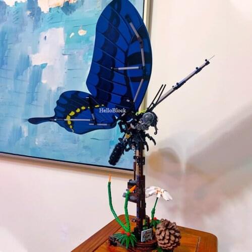 SEMBO 703601 Technic series Insect Butterfly Dragonfly Educational DIY 3D modle Bricks Assembled kids Building Blocks 703602