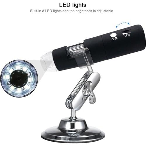 1000X Magnifier Wireless Wi-Fi Digital Zoom Microscope Handheld Magnifier 2MP Camera 8-LED Light Magnifying Glass Magnification