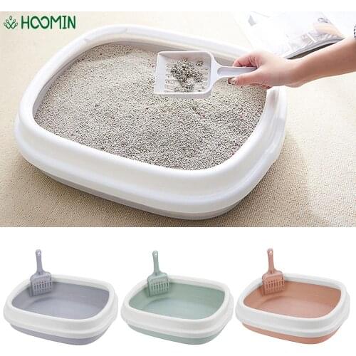 1 Set Pet Toilet Bedpan Training Plastic Sand Litter Box Cat Dog Tray with Scoop Cat Litter Box Anti-Splash Dog Clean Toilet