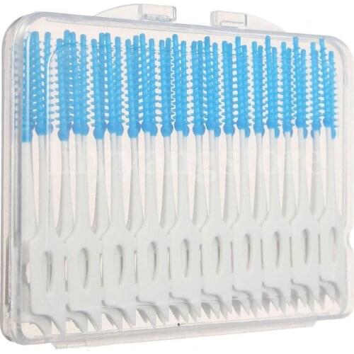 Useful 40pcs Interdental Floss Brushes Dental Teeth Oral Care Clean Cleaning Tool Hot Sale