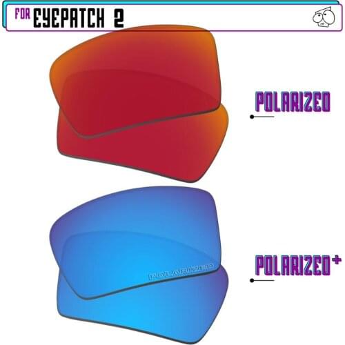 EZReplace Polarized Replacement Lenses for - Oakley Eyepatch 2 Sunglasses - BlueP Plus-RedP Plus