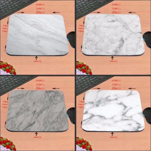 Custom High Speed New Mousepad Gaming Or Office Mice Play Mats Elegant Gray White Modern Marble Rectangular Mousemat
