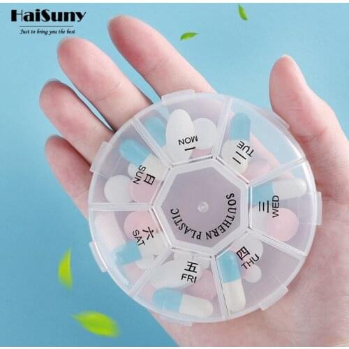 Portable First Aid Kit Outdoor Travel Camping Work Medicine Box Small Size PP Medical Supplies Storage Box 7 Day Pill Organizer