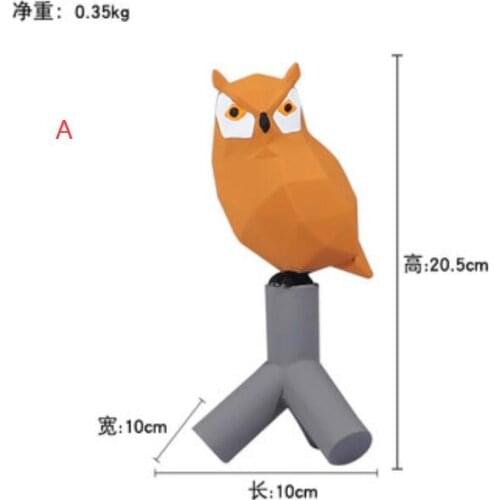 Resin Owl Nordic Simple Modern Living Room Desktop Personality Creative Decoration