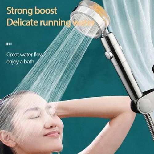 High Pressure Water Saving Spray Shower Head 360 Rotated Rainfall Shower Head Bathroom Hand-held Pressurized Massage Shower Head