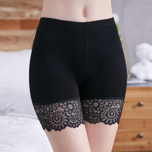 40KG-80KG Women Plus Big Size Safety Pants Soft and Comfortable Modal Material Shorts with Lace Panties