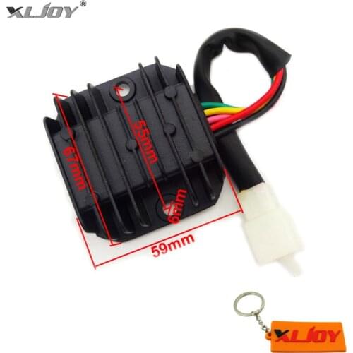 XLJOY Rectifier Male Plug 5 Pin 5 Wire Voltage Regulator Rectifier For GY6 50cc 125cc 150cc Scooter Honda CG125
