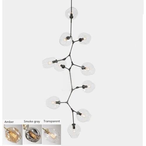 Nordic Indoor Light Fixture Creative Chandeliers Use Duplex Loft Villa Molecular Chandelier LED Light E27 1/3/5/7/9/15 Heads