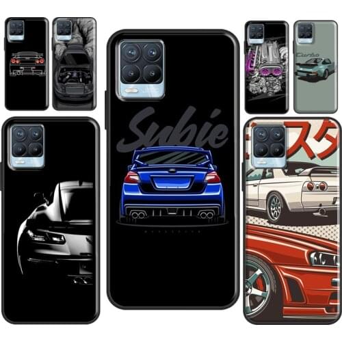 Sports Car JDM Drift For OnePlus 9 Pro 8 7T 8T Nord Case For OPPO Realme 8 Pro X2 6 7 Pro GT Neo C3 C21 Cover