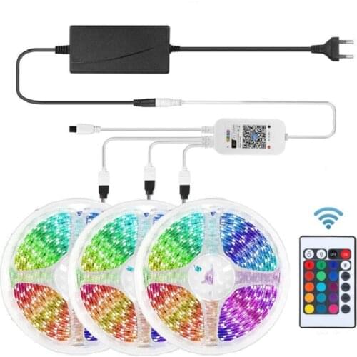 Goodland RGB LED Strip Light 12V LED Lights Strip Ribbon RGB Tape Flexible Diode Tape with WiFi for Room TV Backlight Bluetooth