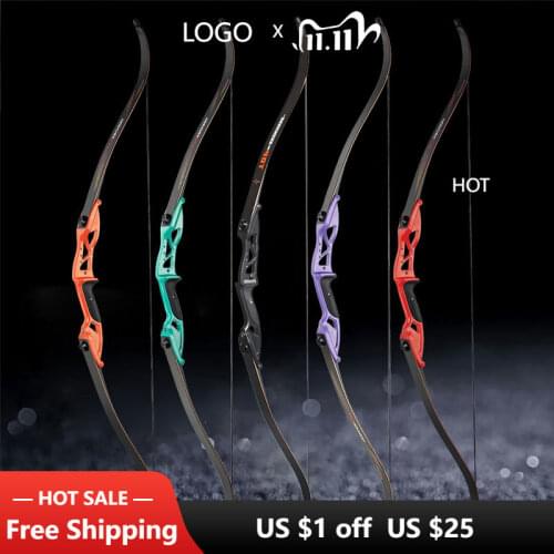 Toparchery 56inch Archery Takedown Recurve Bow Hunting Metal Riser Bow Outdoor Sports Shooting Practice Right Hand Bow 18-50lbs