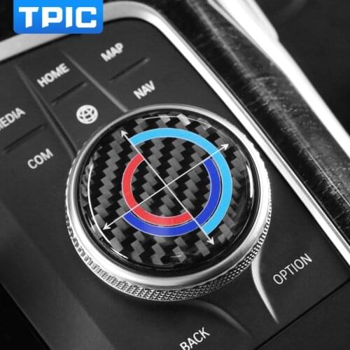 TPIC Carbon Fiber M Performance Engine Start Stop Button Sticker For BMW G20 G21 G28 G23 G30 M3 F80 X5 G05 Interior Accessories
