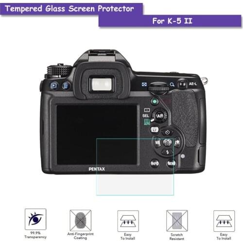 9H Hardness Premium Tempered Real Camera Glass LCD Screen Protector Shield Film For Pentax K5-2 K5II K5-II Accessories