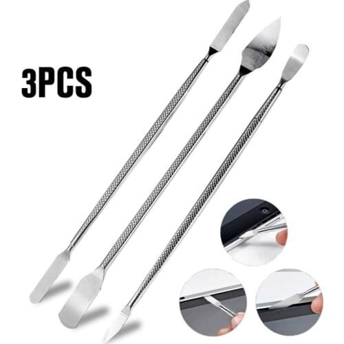 3pcs Universal Mobile Phone Repair Opening Tool Metal Disassemble Crowbar Disassemble Kits Metal Steel Pry Phone Hand Tool Set