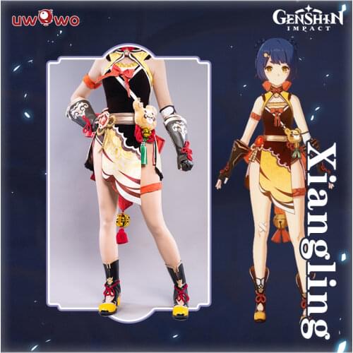 UWOWO Xiangling Cosplay Hot Game Genshin Impact Costume Exquisite Delicacy New Outfit Halloween Costumes