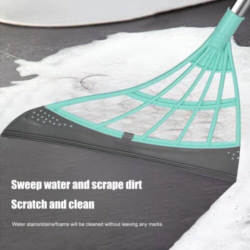Magic Wiper Broom Wipe Squeeze Silicone Mop for Wash Floor Clean Tools Windows Scraper Pet Hair Non-Stick Sweeping and Kitchen
