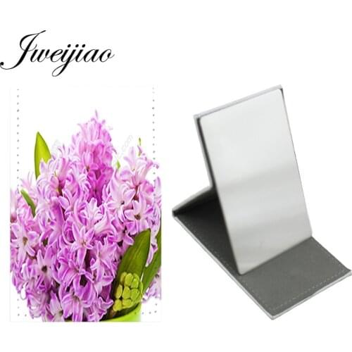 Youhaken Hyacinth Fashionable Tasteful Makeup Small Makeup Mirror Stainless Steel Leather Gift Friend Gift Girl Pocket Mirror