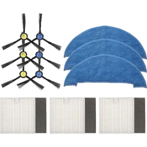 Replacement Primary Filters Hepa filter Mop Cloth Rags Side Brush Kit for ilife V8 V8s V80 X750 X800 X785 vacuum cleaner parts