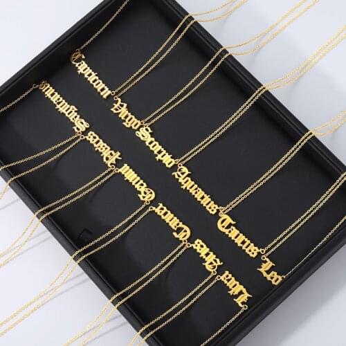 Ankle for Women Capricorn Anklet Zodiac Sign Stainless Anklet Bracelet Women Boho Jewelry Horoscope Old English Anklet Gift BFF