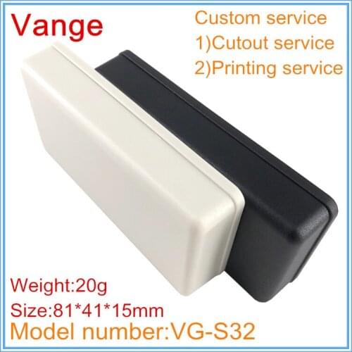 10pcs/lot mould making black ABS plastic material housing project box 81*41*15mm with screws for wire connector