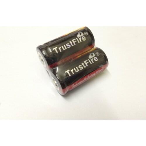 2pcs/lot TrustFire Protected 16340 880mAh 3.7V Rechargeable Battery Lithium Batteries with PCB For Flashlights Torches