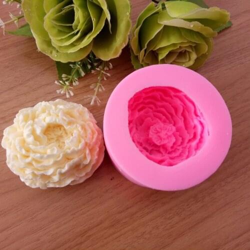 3D Peony Shape Silicone Fondant Molds Flowers Handmade Soap Candle Clay Mold Cake Baking Wedding Decorating Tools