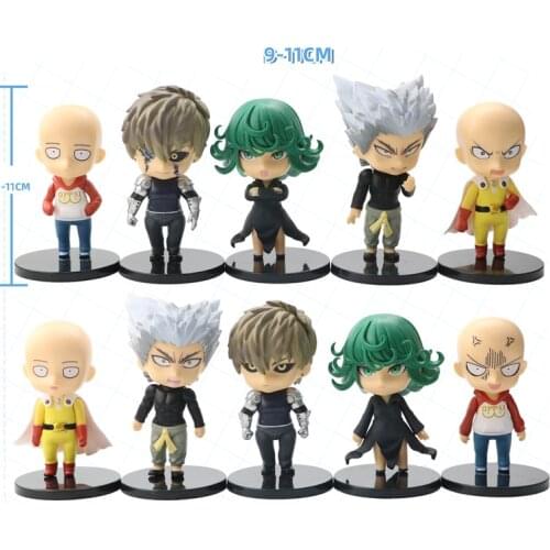 5pcs Anim One Punch Man Figure Saitama PVC Actione Figure Collection Toy 9-11CM Saitama figure Genos Great Gifts for children